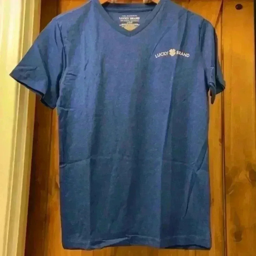 Lucky Brand Youth Tee Shirt Marine Blue-Large